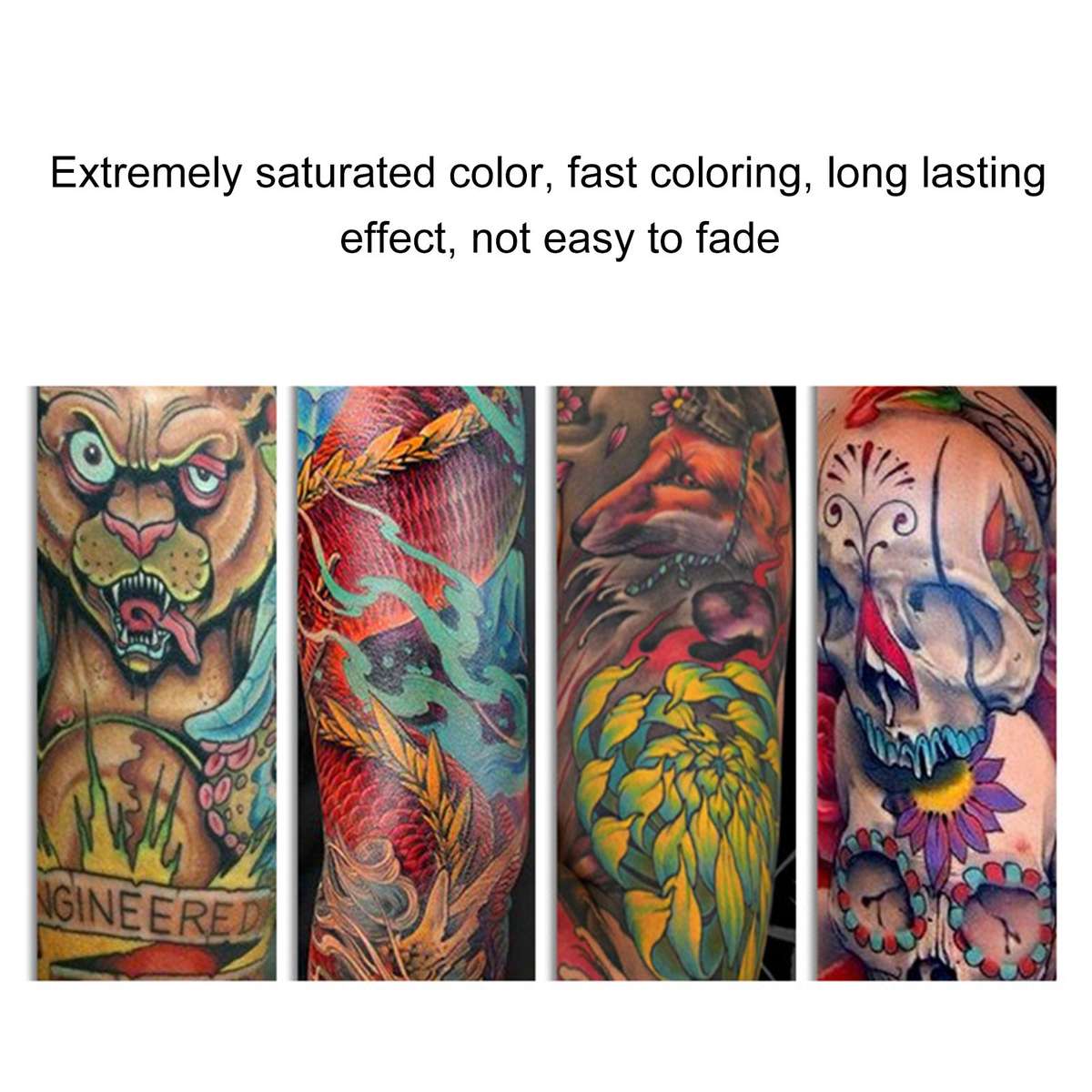 30ml Tattoo Inks 7 Colors Natural Plant Tatto Pigment Inks Set for Body Eyebrow Eyeliner Lip Tattoo