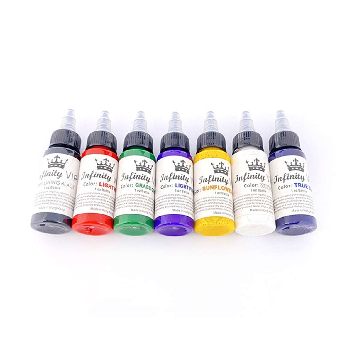 30ml Tattoo Inks 7 Colors Natural Plant Tatto Pigment Inks Set for Body Eyebrow Eyeliner Lip Tattoo