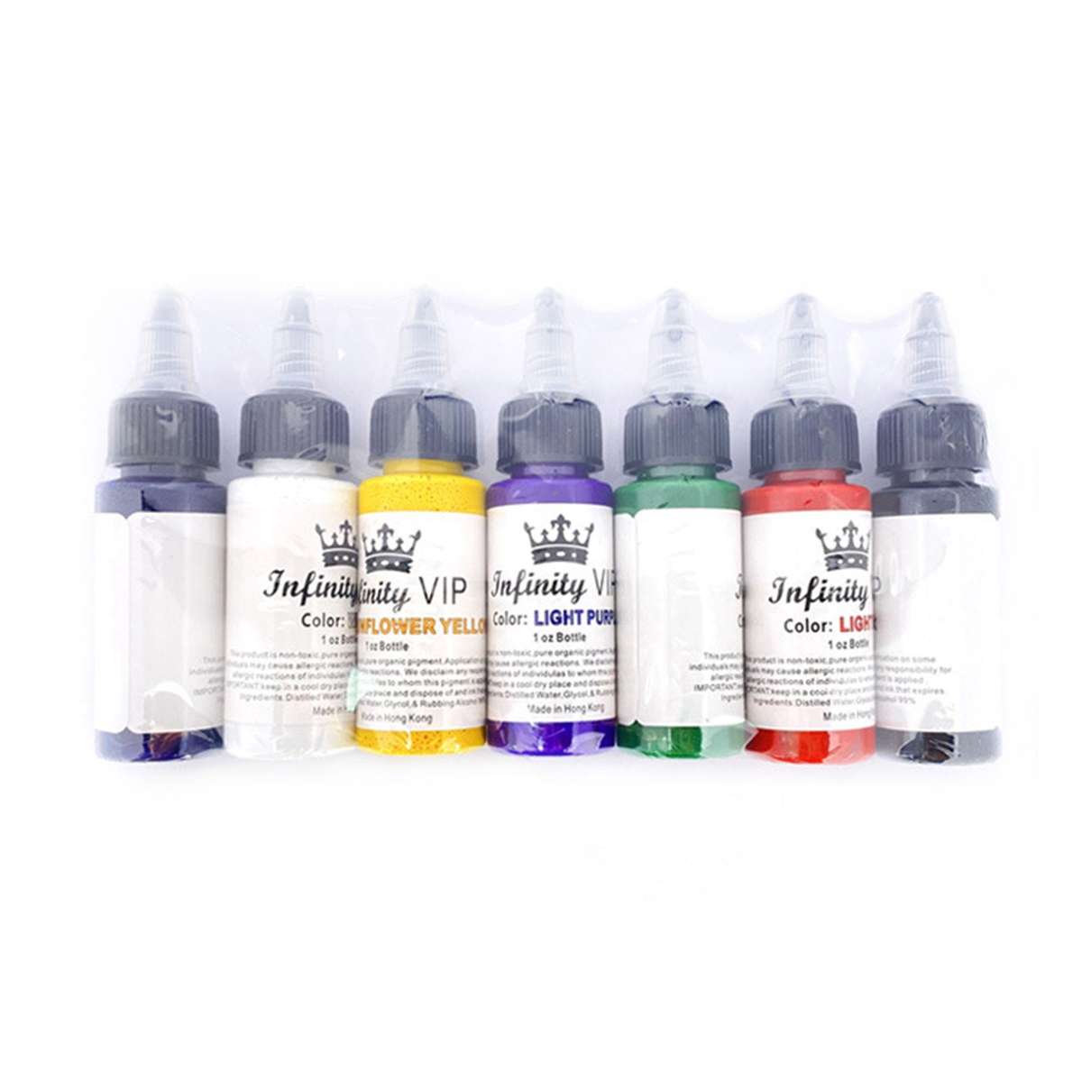 30ml Tattoo Inks 7 Colors Natural Plant Tatto Pigment Inks Set for Body Eyebrow Eyeliner Lip Tattoo
