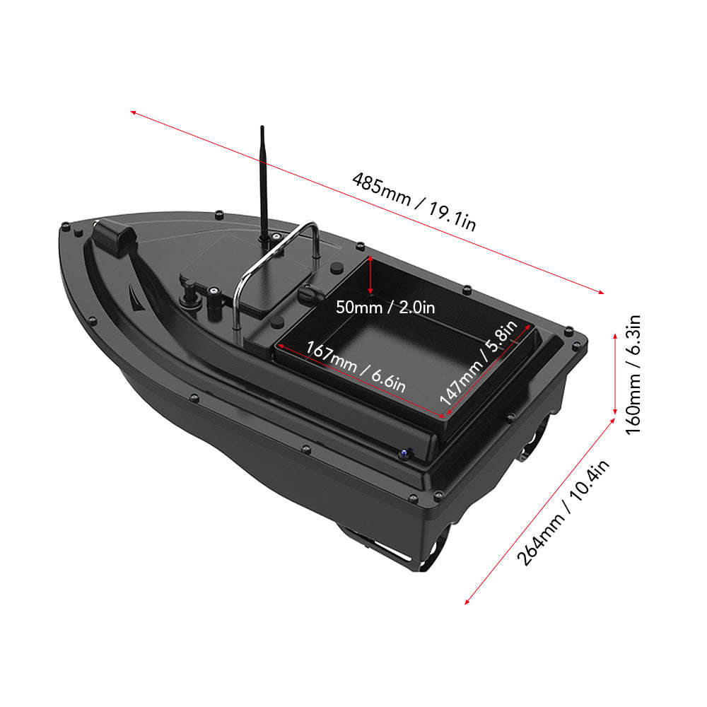 Wireless Remote Control Fishing Bait Boat Fishing Feeder Fish Finder Device 430-540 yards Rem
