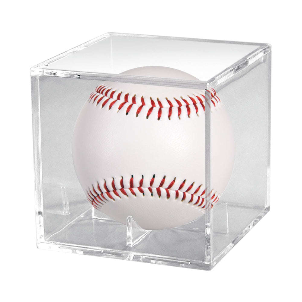 Baseball Display Case UV Protection Acrylic Cube Baseball Holder Square Clear Supports Box fo