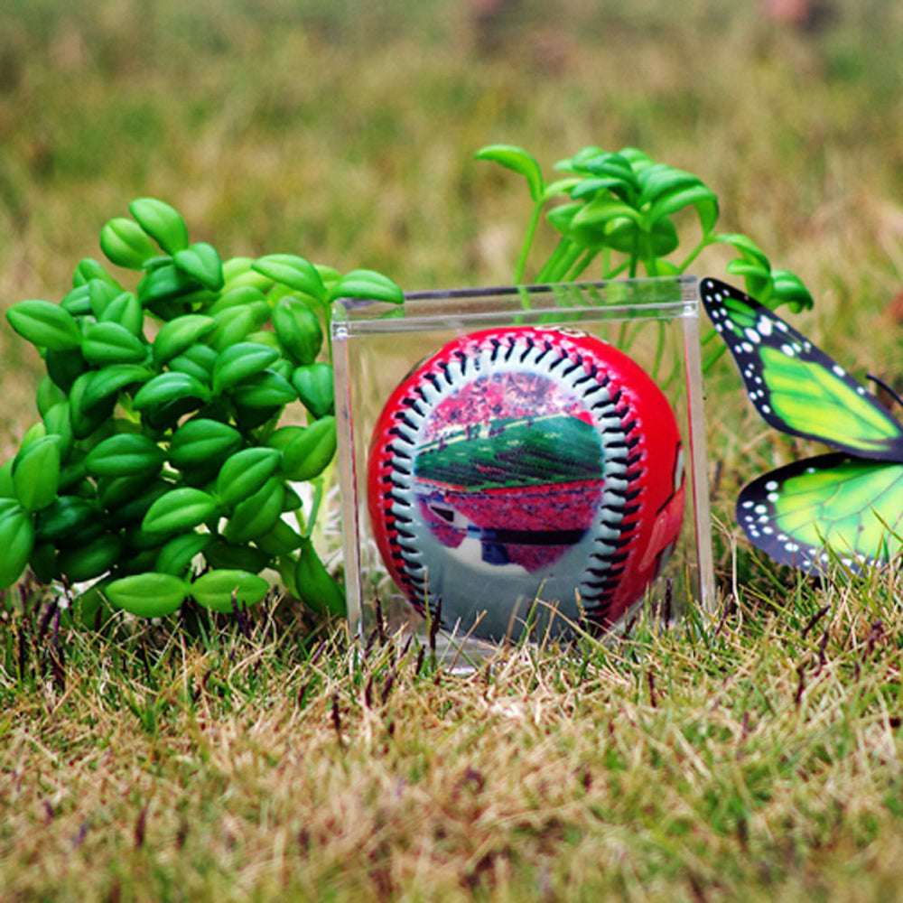 Baseball Display Case UV Protection Acrylic Cube Baseball Holder Square Clear Supports Box fo