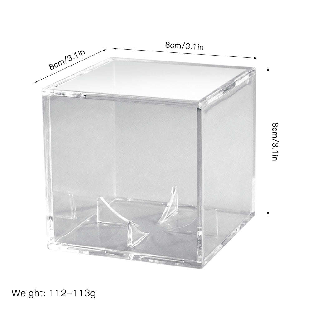 Baseball Display Case UV Protection Acrylic Cube Baseball Holder Square Clear Supports Box fo