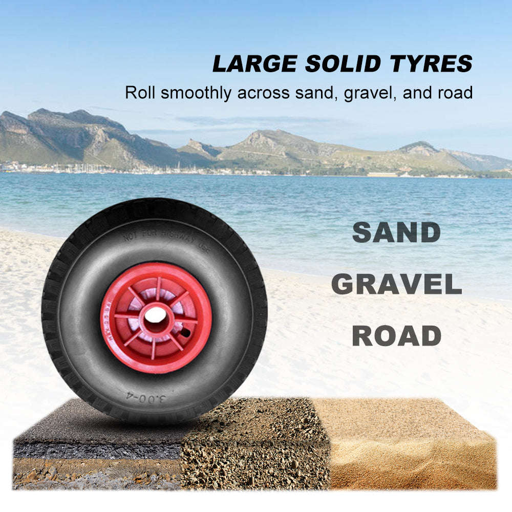 80KG Loading Capacity Foldable Kayak Trolley Energy-saving Two-wheeled Carrier Cart for Kayak