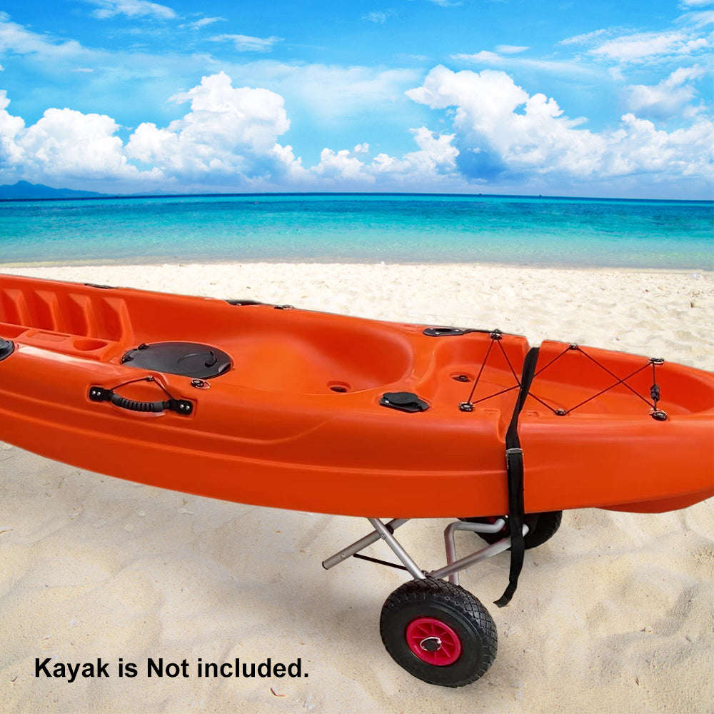 80KG Loading Capacity Foldable Kayak Trolley Energy-saving Two-wheeled Carrier Cart for Kayak