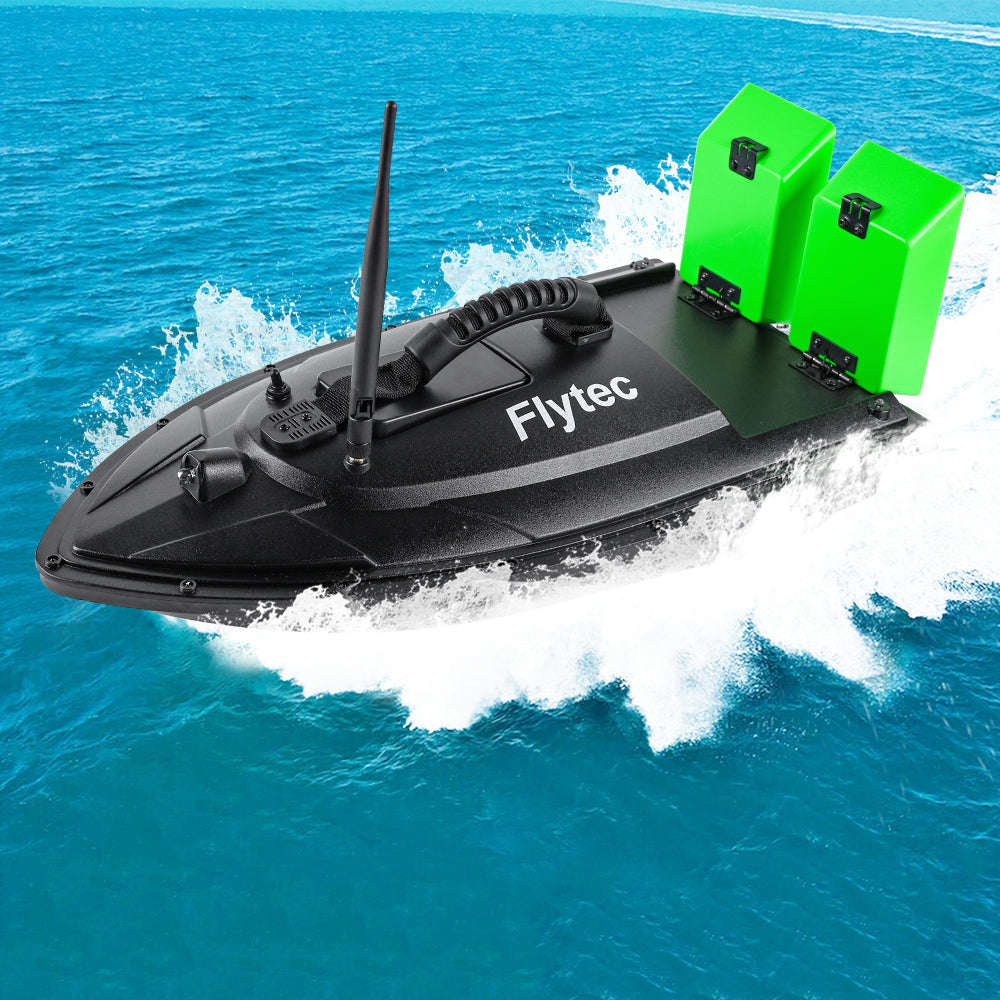 Flytec Fishing Bait Boat 500m Remote Control Bait Boat Dual Motor Fish Finder 1.5KG Loading w