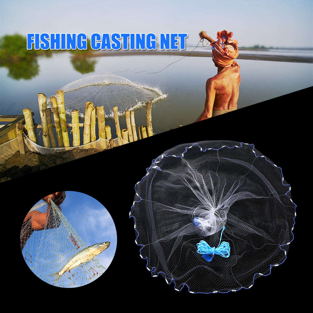 Fishing Casting Net 7.8FT Fishing Net Saltwater Freshwater Bait Fish Net Hand Cast Fishing Ne