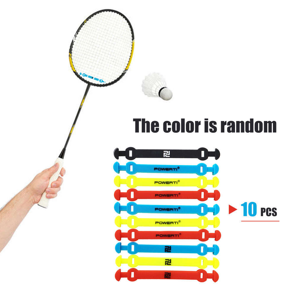 10Pcs Elastic Tennis Racket Damper Silicone Straps Tennis Racket Vibration Absorbing Shock Re