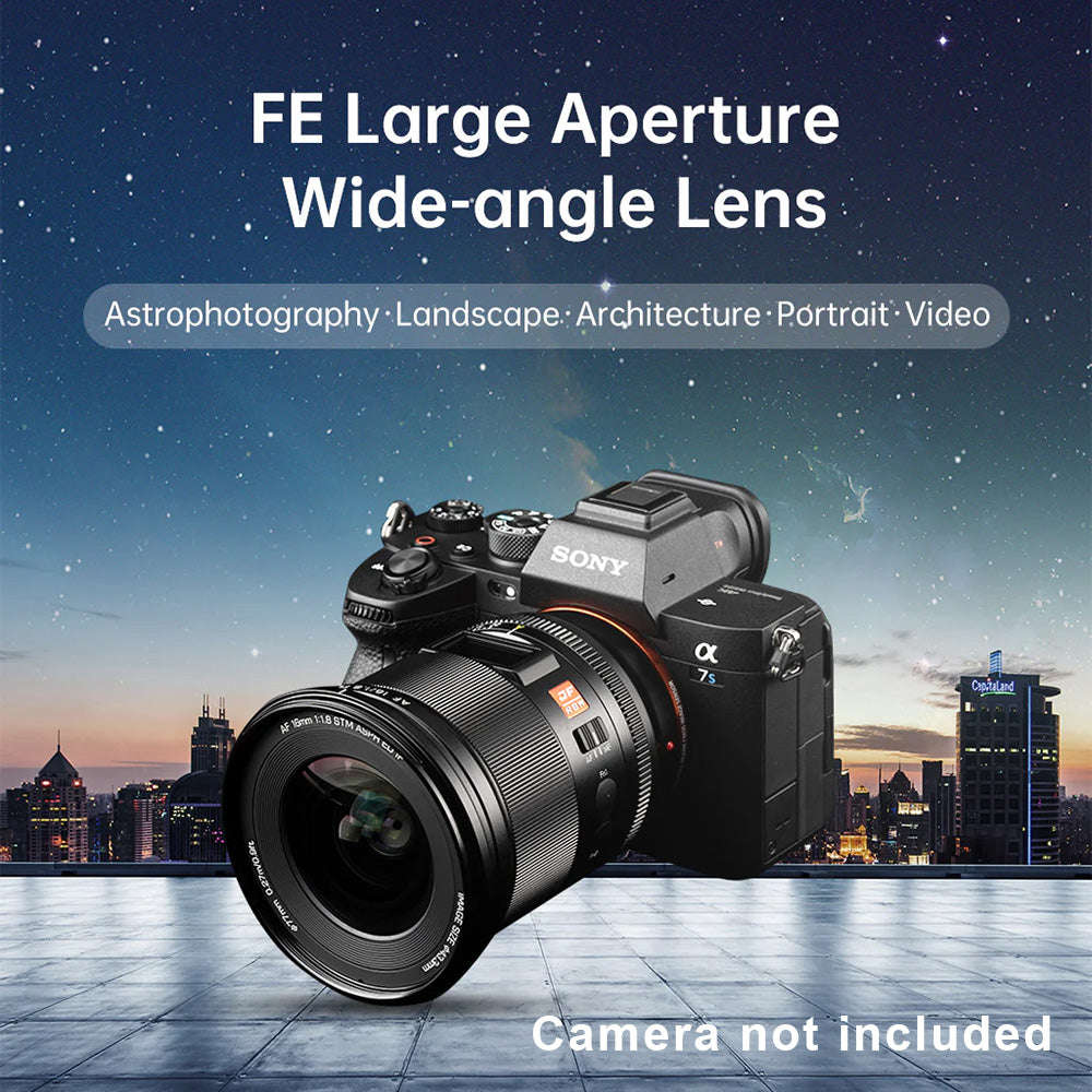 Viltrox 16mm f1.8 FE AF prime lens for Sony e-Mount Full Frame Cameras