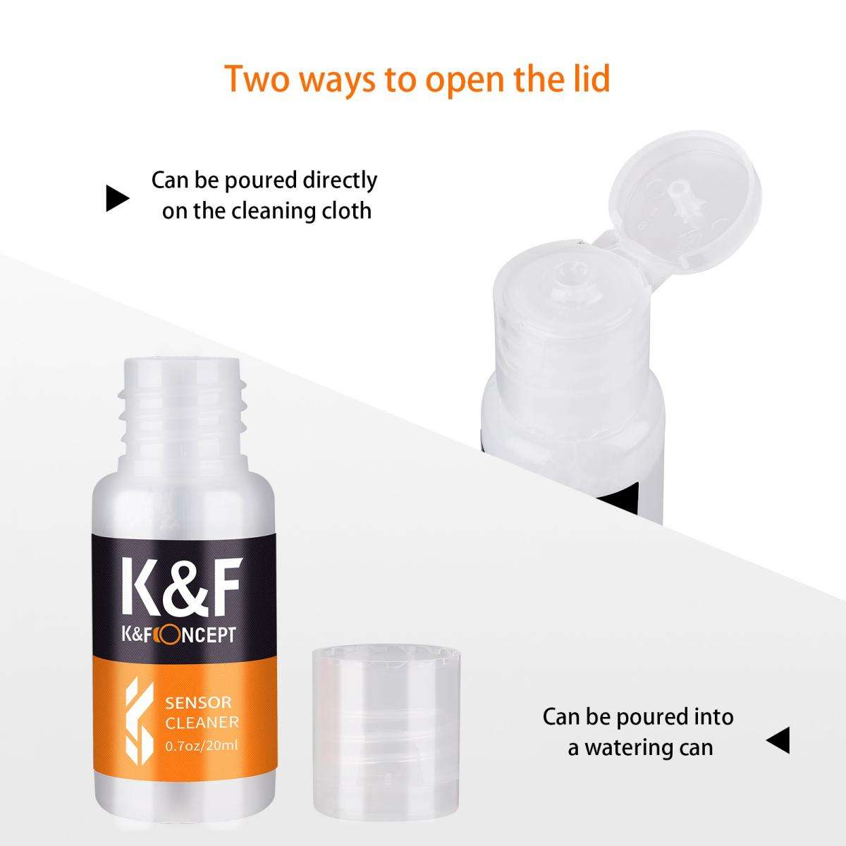 K&F Concept 10 Pack 20ml Cleaning Liquid for Lenses, Sensors, Glasses etc.