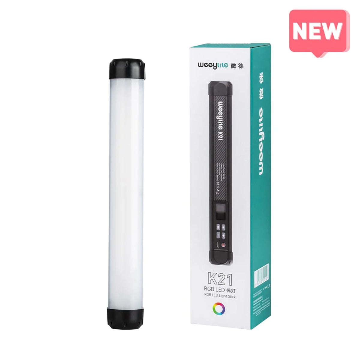Viltrox K21 Compact Handheld RGB 8W LED Light Stick w/Built-in Magnet