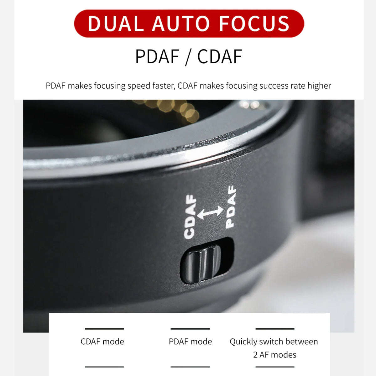 Viltrox Auto Focus Adapter, Canon EF lenses - SONY E-Mount Cameras +1 f-stop
