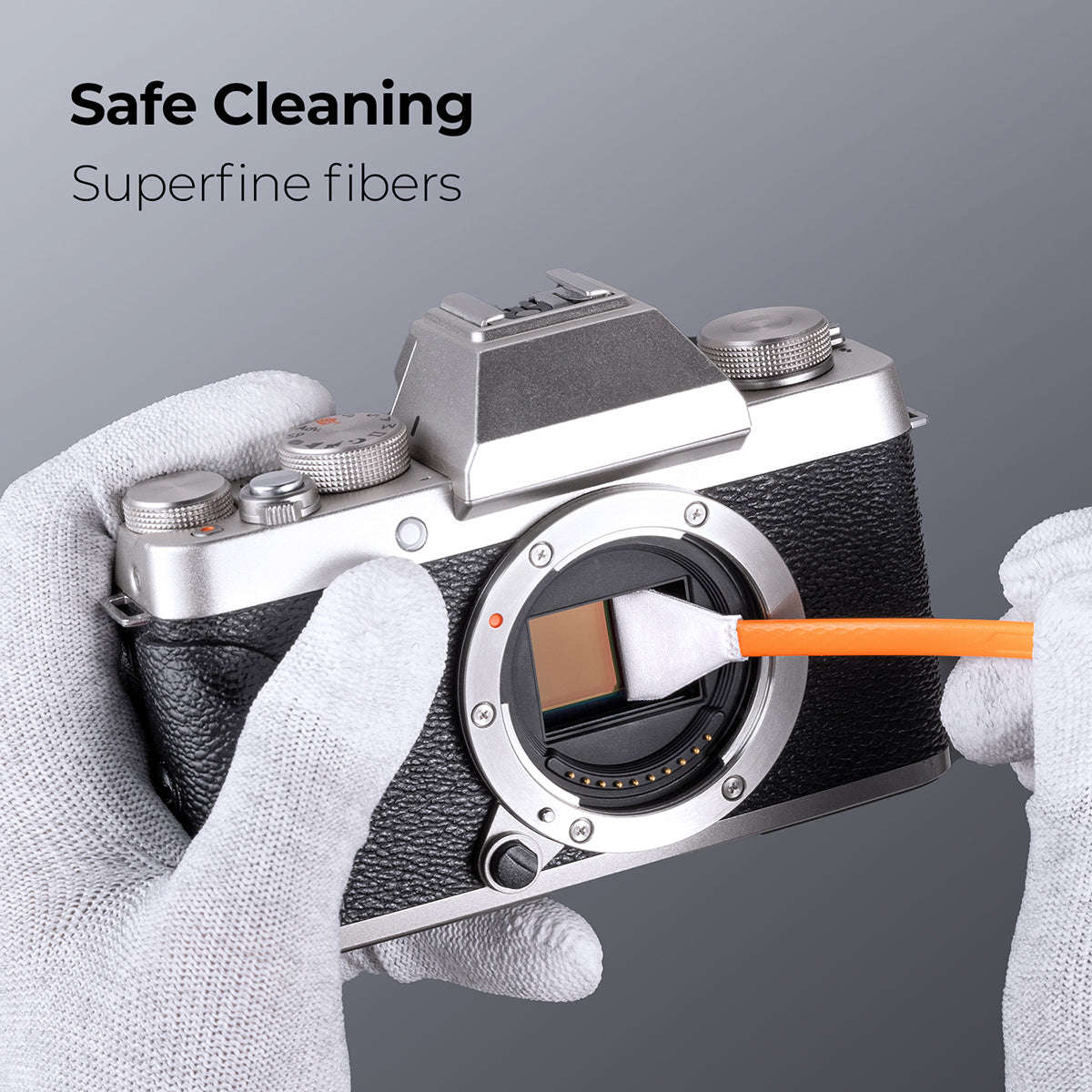 K&F 10 Swab 16mm Dual Head CMOS APS-C Camera Sensor Cleaning Kit 20ml fluid