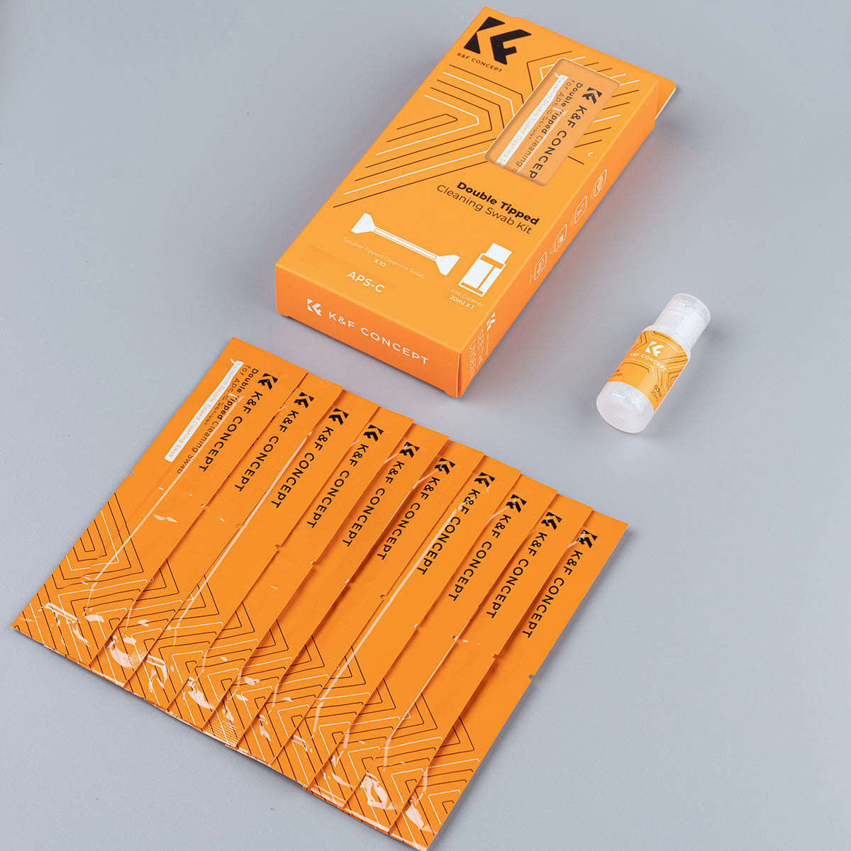 K&F 10 Swab 16mm Dual Head CMOS APS-C Camera Sensor Cleaning Kit 20ml fluid
