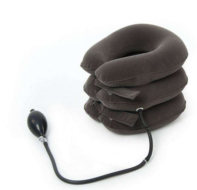 Inflatable Orthopedic Cervical Neck Support Traction Brace - Black
