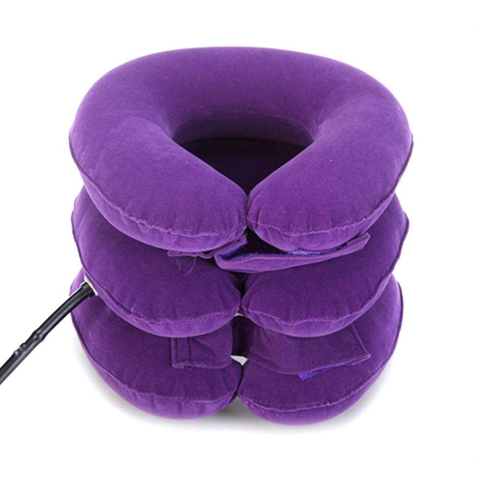 Inflatable Orthopedic Cervical Neck Support Traction Brace - Black