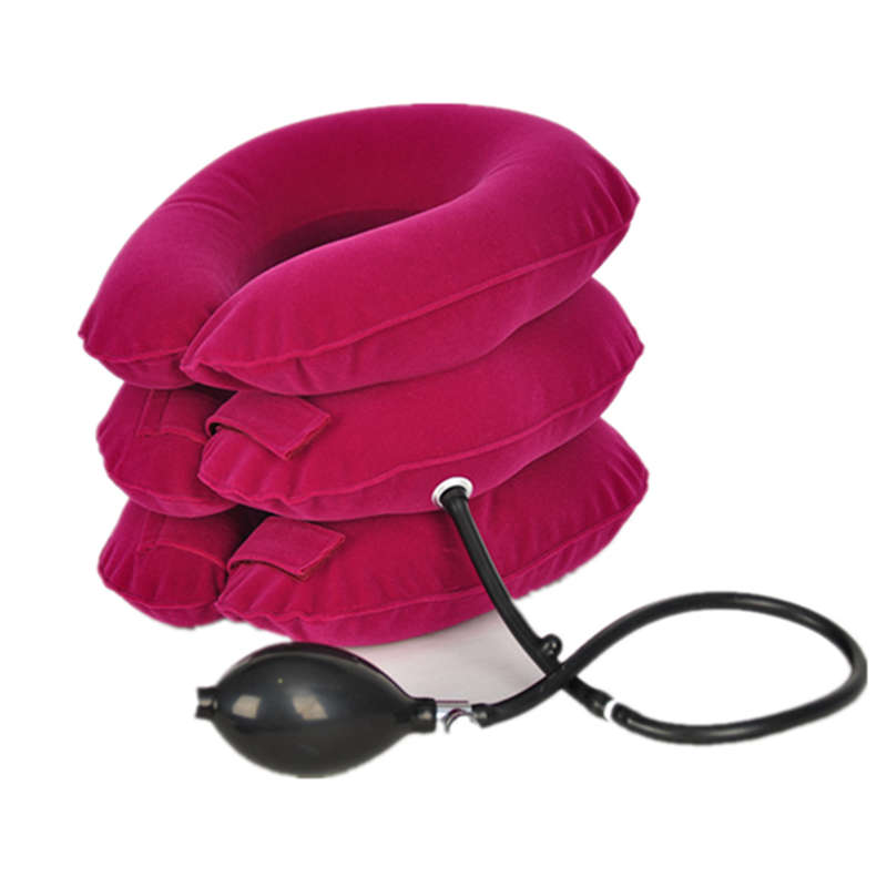 Inflatable Orthopedic Cervical Neck Support Traction Brace - Black