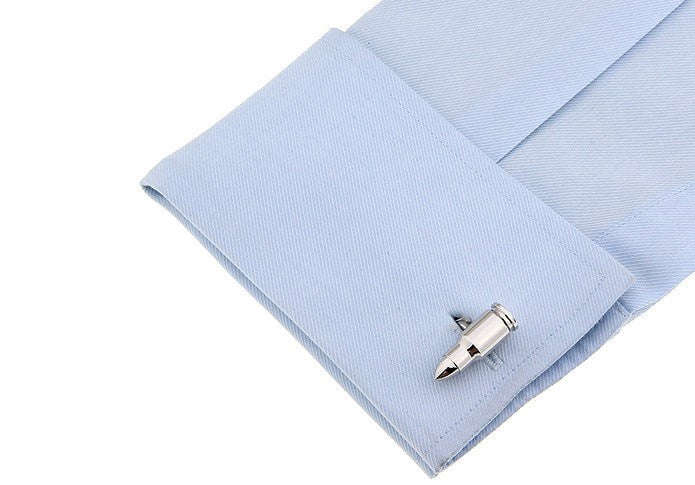 Silver Bullet Cuff Links