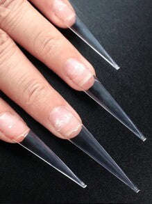 500pcs/bag 2XL Extreme Stiletto Straight Nail Tips Half Cover Extension