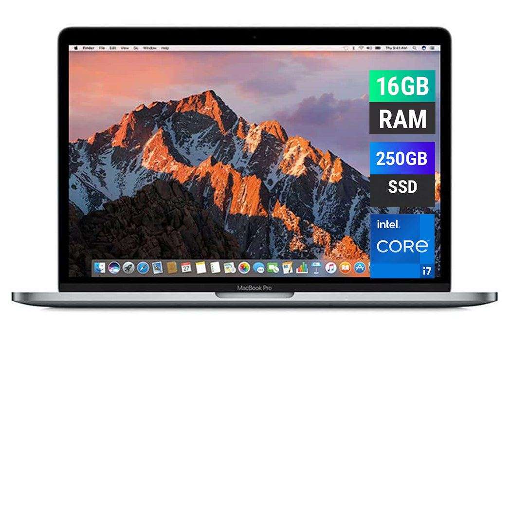 REFURBISHED - APPLE MACBOOK PRO 2017 A1707 - CORE I7 - 16GB RAM - 250GB NVME - SILVER - 15 INCH -...