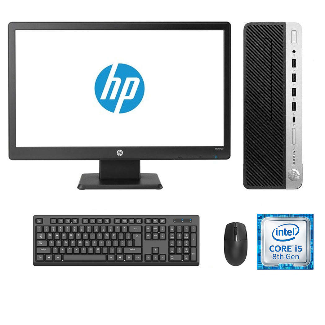 REFURBISHED - HP PRODESK 600 G4 SFF - I5 8500 8TH GEN - 8GB DDR4 - 256GB SSD - 20INCH - LCD - COM...