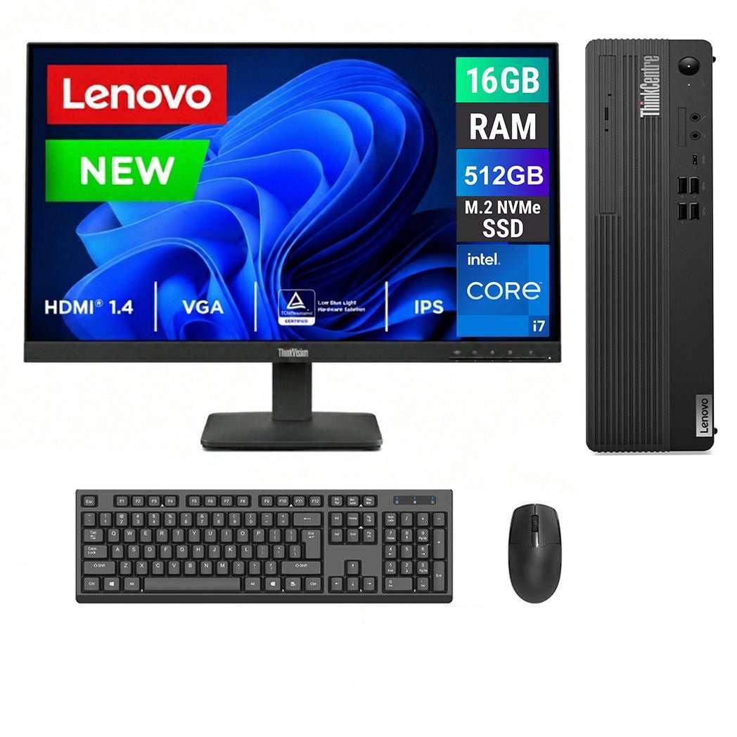 REFURBISHED - LENOVO THINKCENTRE M90S SFF - I7 10TH GEN - 16GB DDR4 - 512GB SSD - LENOVO THINKVIS...