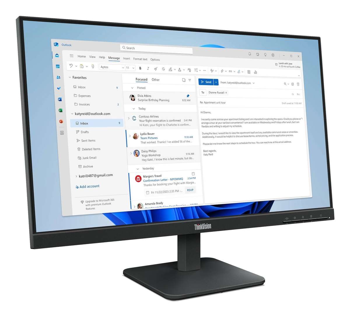REFURBISHED - LENOVO THINKCENTRE M90S SFF - I7 10TH GEN - 16GB DDR4 - 512GB SSD - LENOVO THINKVIS...