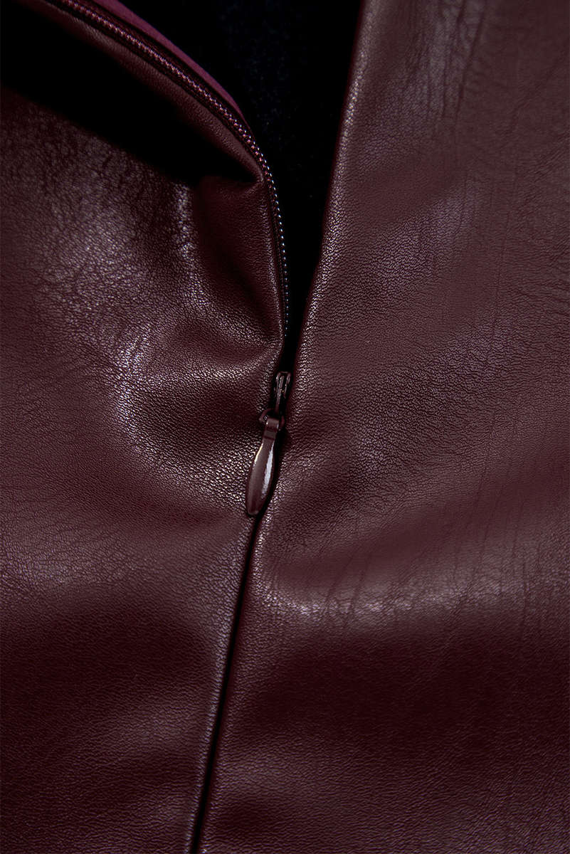 Wild Ginger  Vegan Leather Sleeveless Mini Dress