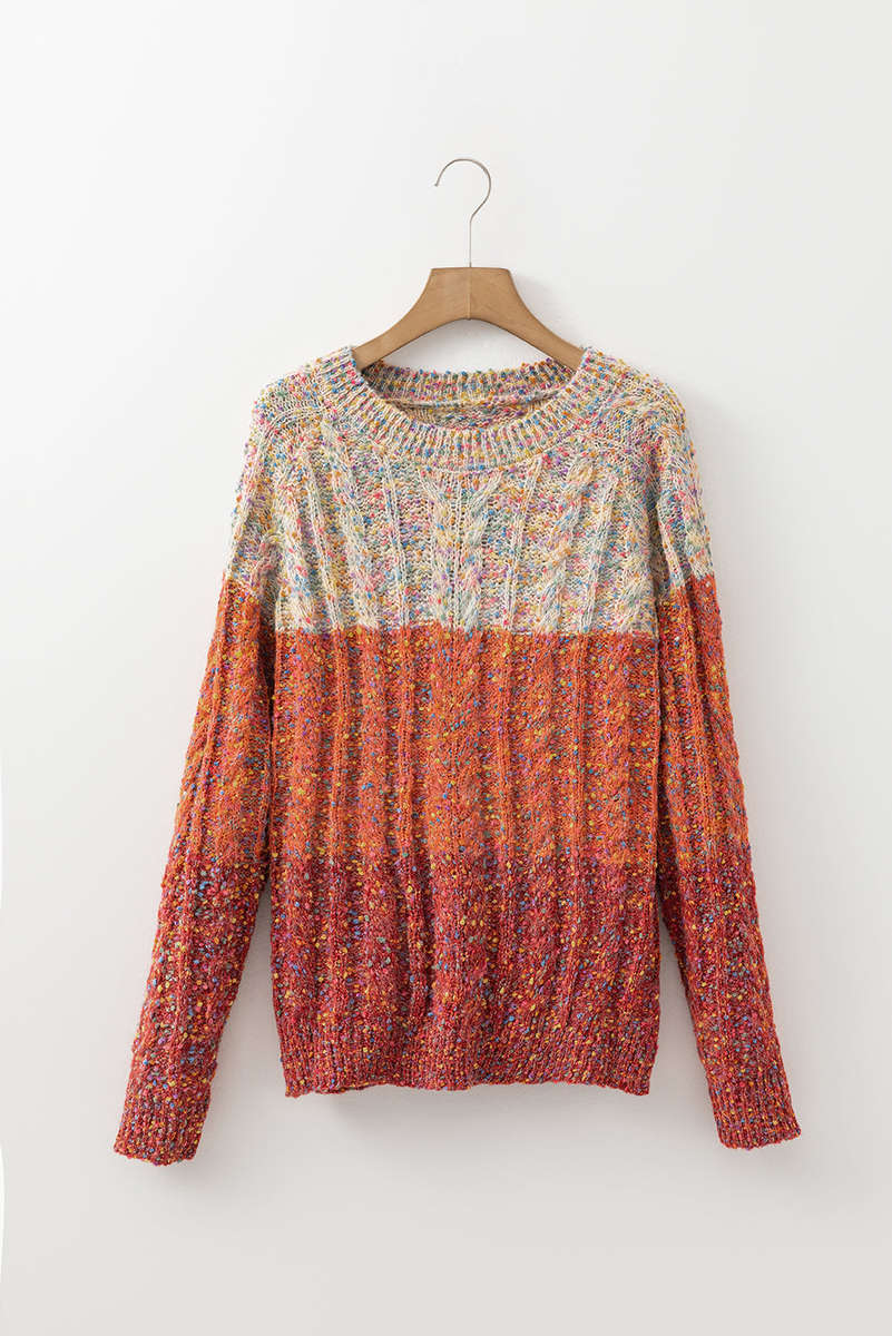 Multicolour Colorful Confetti Wool Ball Knitted Sweater