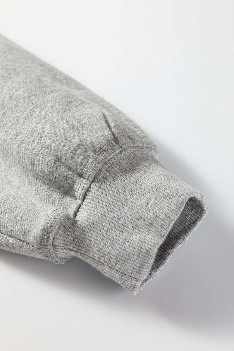 Gray Contrast Rope Drawstring Ruffle Trim Drop Shoulder Baggy Hoodie