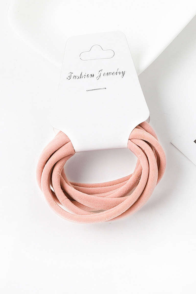 Peach Blossom Solid Color Minimalist Hair Tie Accessory