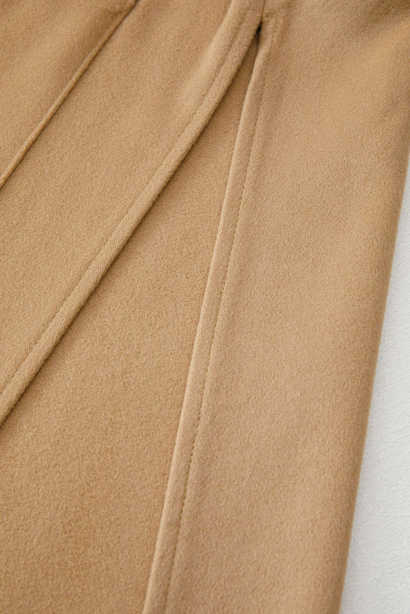 Light French Beige Solid Color Casual Zip up Hooded Coat
