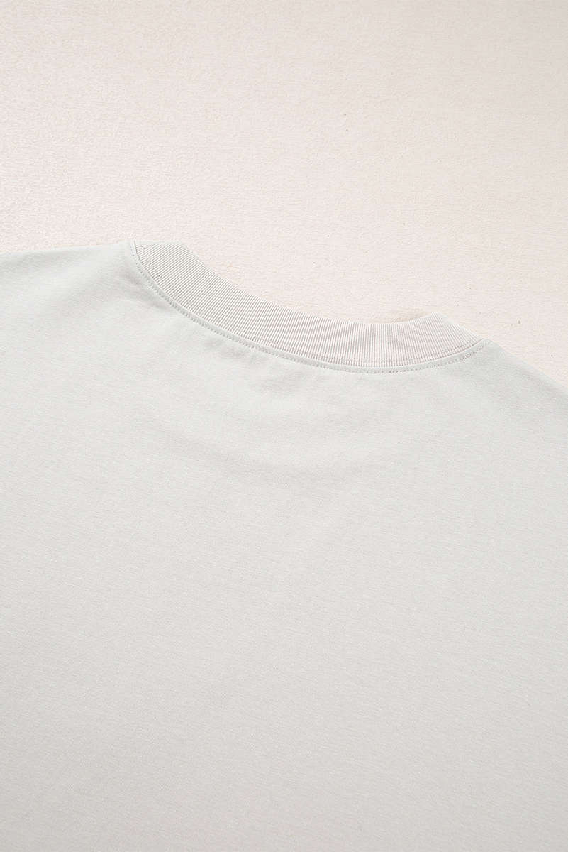 Casual Oversize Big Bow Printed Drop Shoulder Tunic Casual Tee