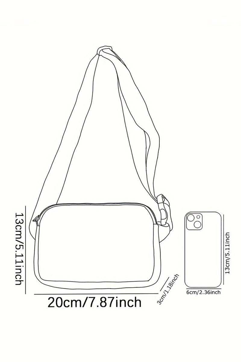 Bonbon Valentines Day Printed Canvas Crossbody Bag