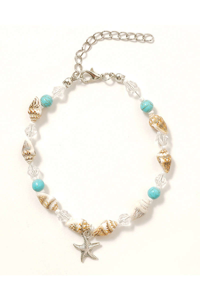 Conch Beaded Starfish Beach Anklet