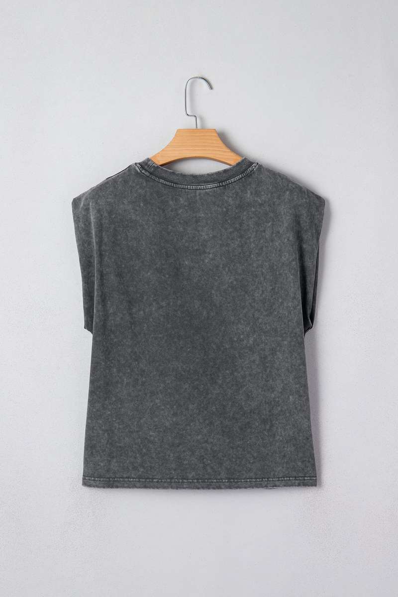 Sleet Cowboy & Beer Western Graphic Mineral Wash Tank Top