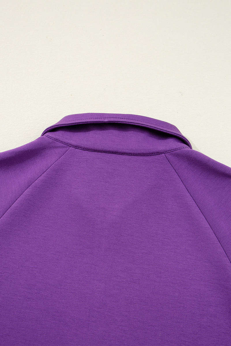 Wisteria Half Zip Sporty Pullover Mini Skirt 2pcs Outfit