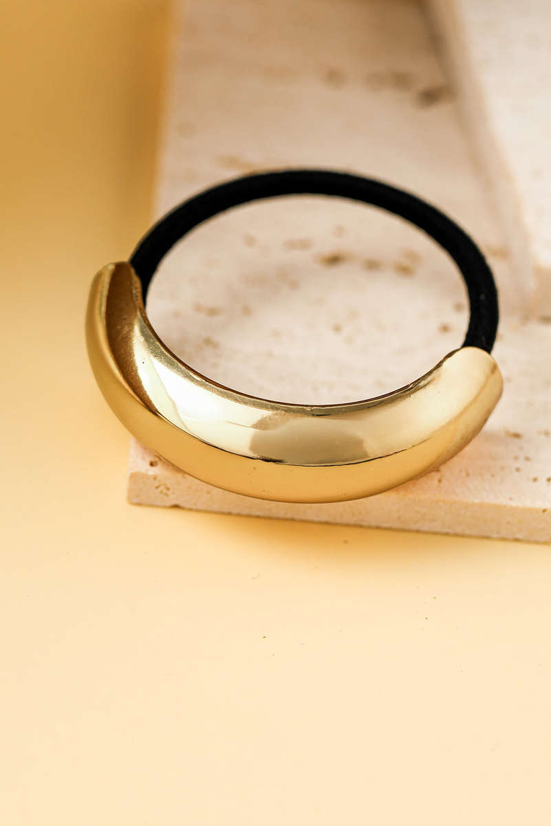 Gold Plated U-Shape Decor Vintage Hair Scrunchie