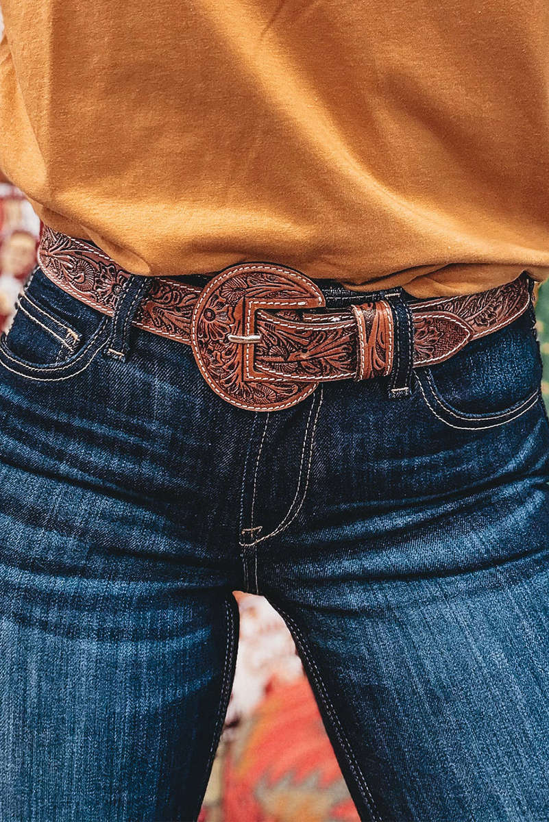 Sail Blue Western Stitch Patched Pocket Bootcut Jeans