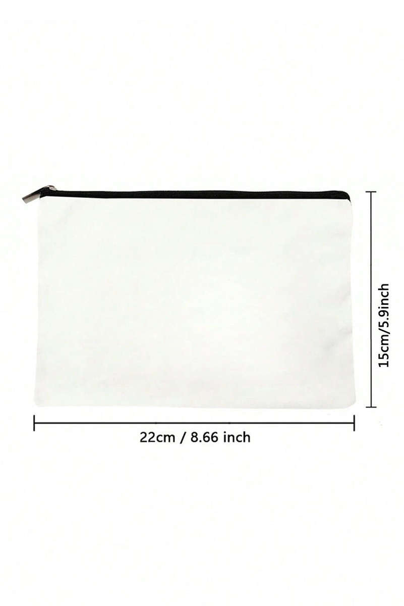 White Leopard Flower NANA Zipper Cosmetic Bag