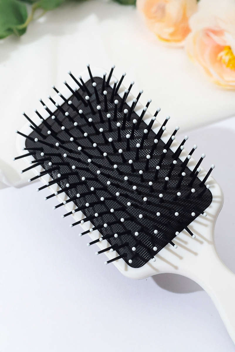 Pink Checkered Cherry Print Large Detangle Air Cushion Comb