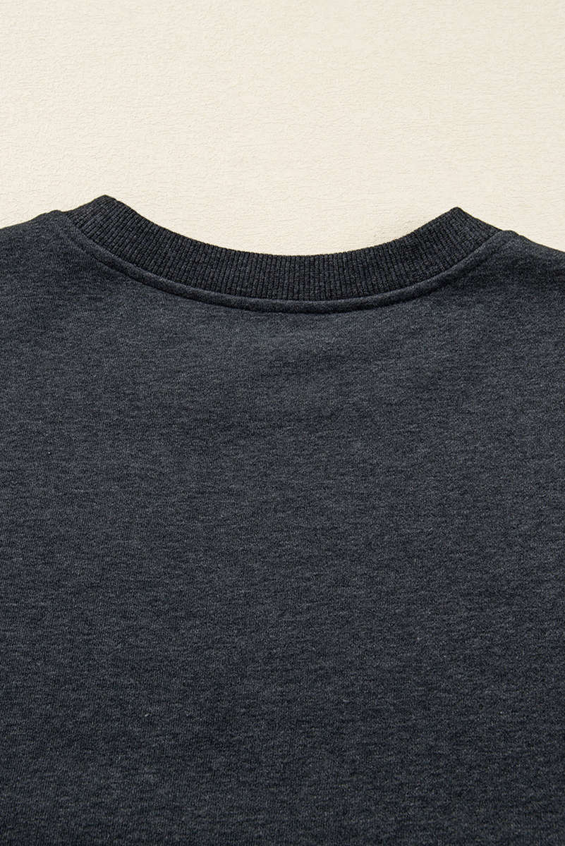 Carbon Grey Cowboy Queen Card Drop Shoulder Graphic Sweatshirt