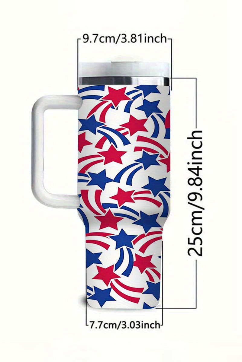 White American Stars Print Large Tumbler 40oz