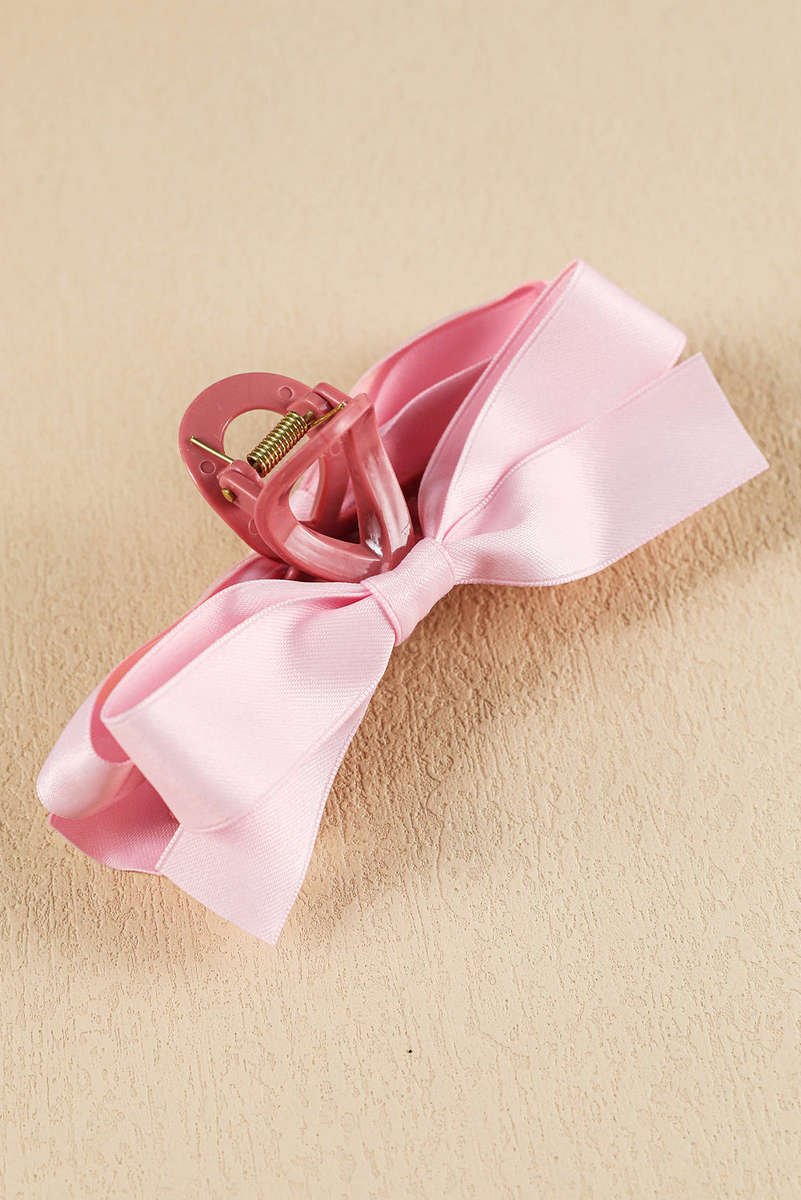 Pink Bow Decor Large Hair Claw Clip