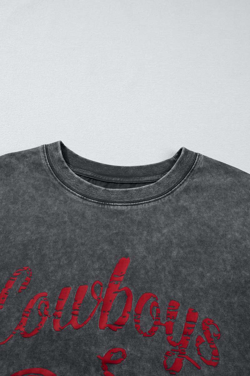 Sleet Cowboy & Beer Western Graphic Mineral Wash Tank Top