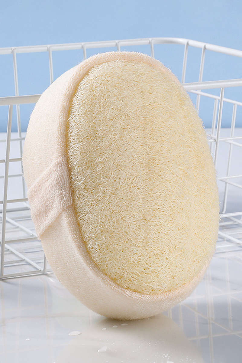 White Natural Loofah Sponge Bath Ball Shower Massage Brush