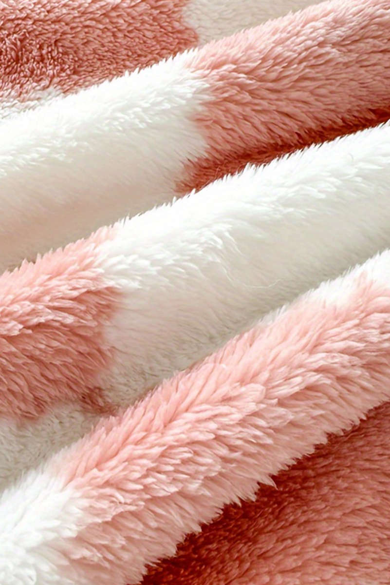 Pink Checkered Soft Plush Large Blanket