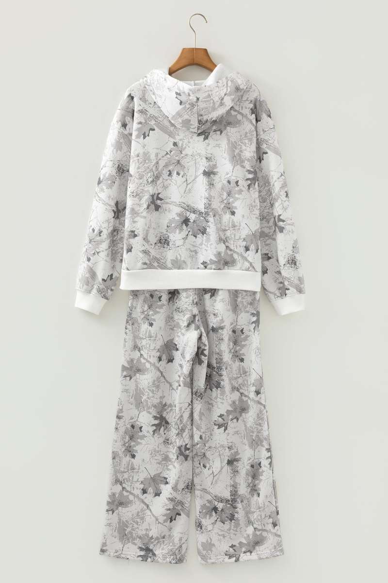 Light Grey Light Woodland Camo Classic Hoodie and Sweatpants Set