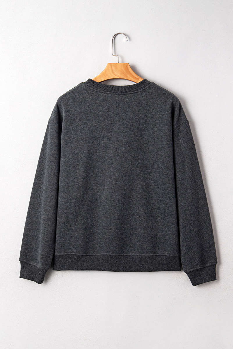 Carbon Grey Cowboy Queen Card Drop Shoulder Graphic Sweatshirt