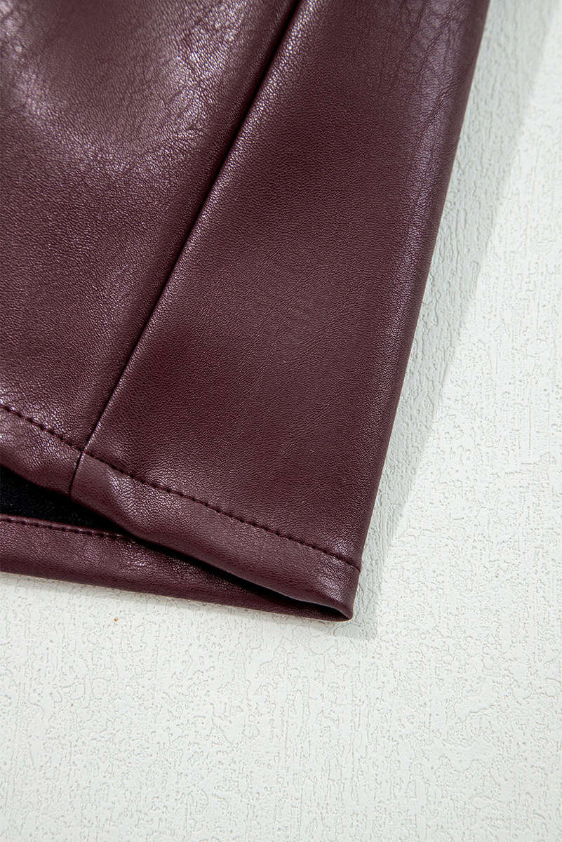Wild Ginger  Vegan Leather Sleeveless Mini Dress